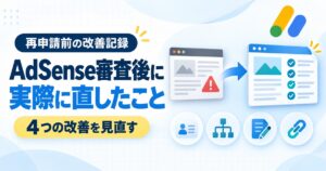 AdSense審査後、再申請前に4つの改善を見直した記録