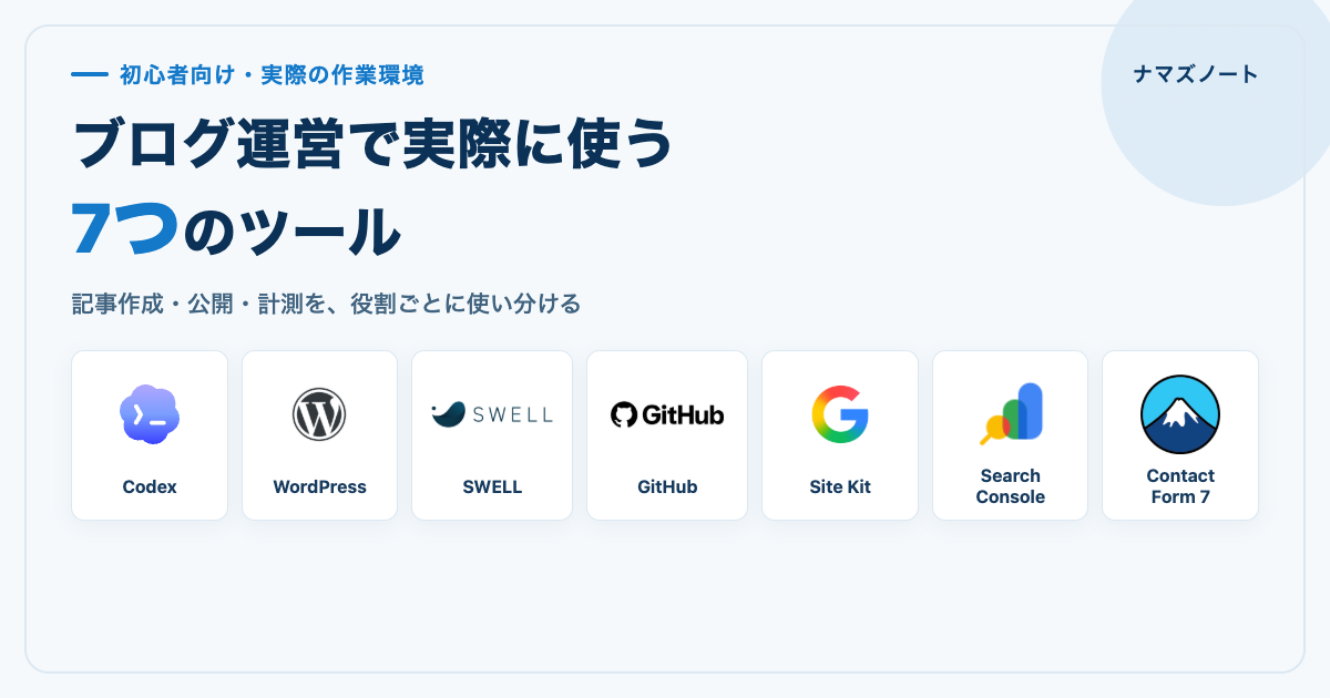 ブログ運営で実際に使う7つのツール