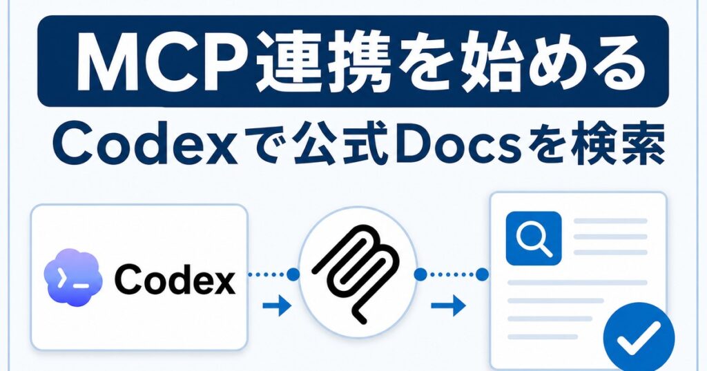 CodexからMCPを介してOpenAI公式ドキュメントを検索する流れ